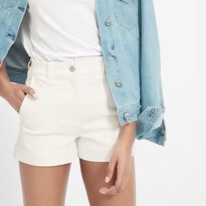Everlane Cotton Twill Denim Shorts Bone White Size 6